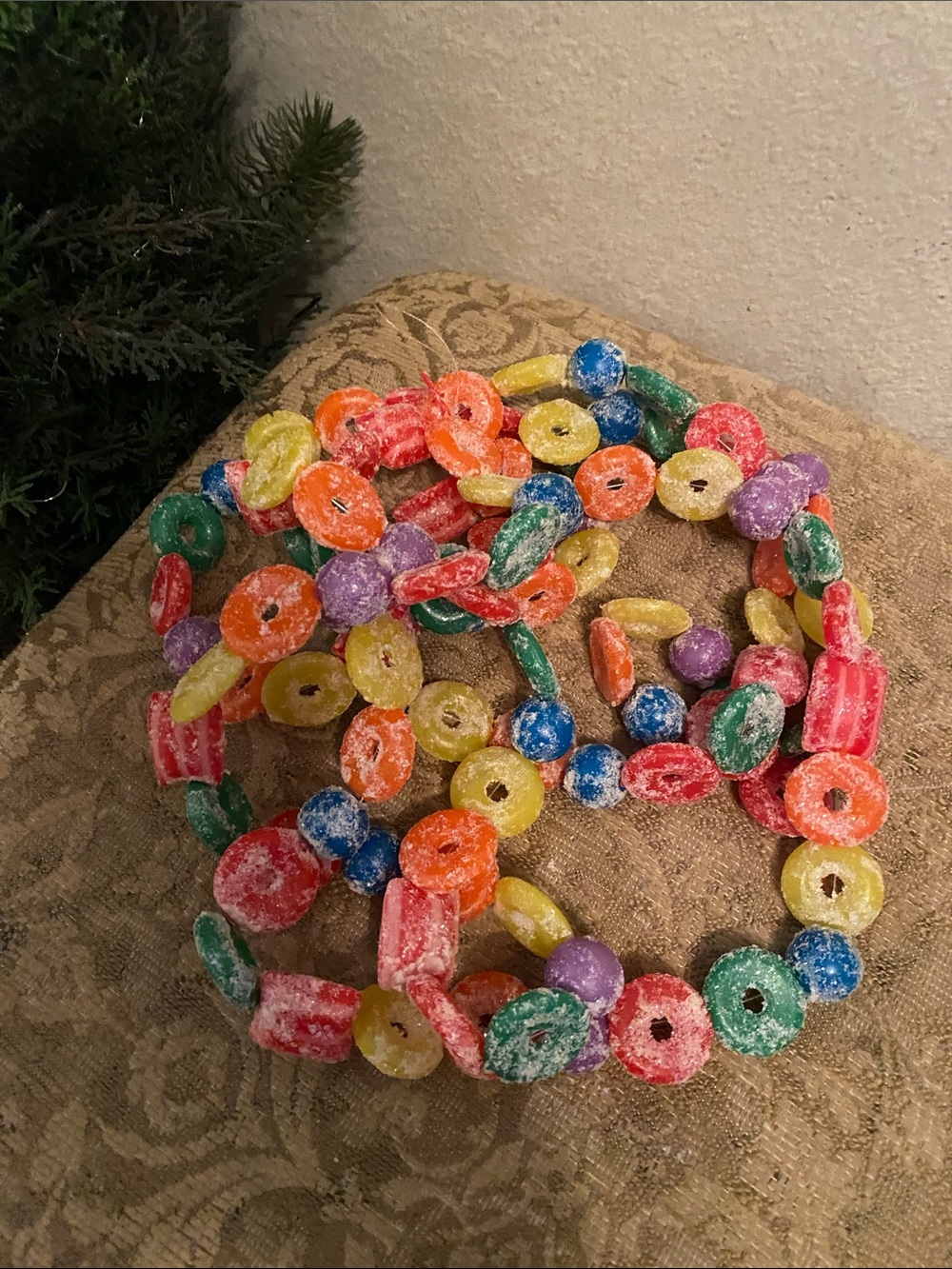 Vintage Blow Mold Frosted Sugar Candies Garland 8.5 ft